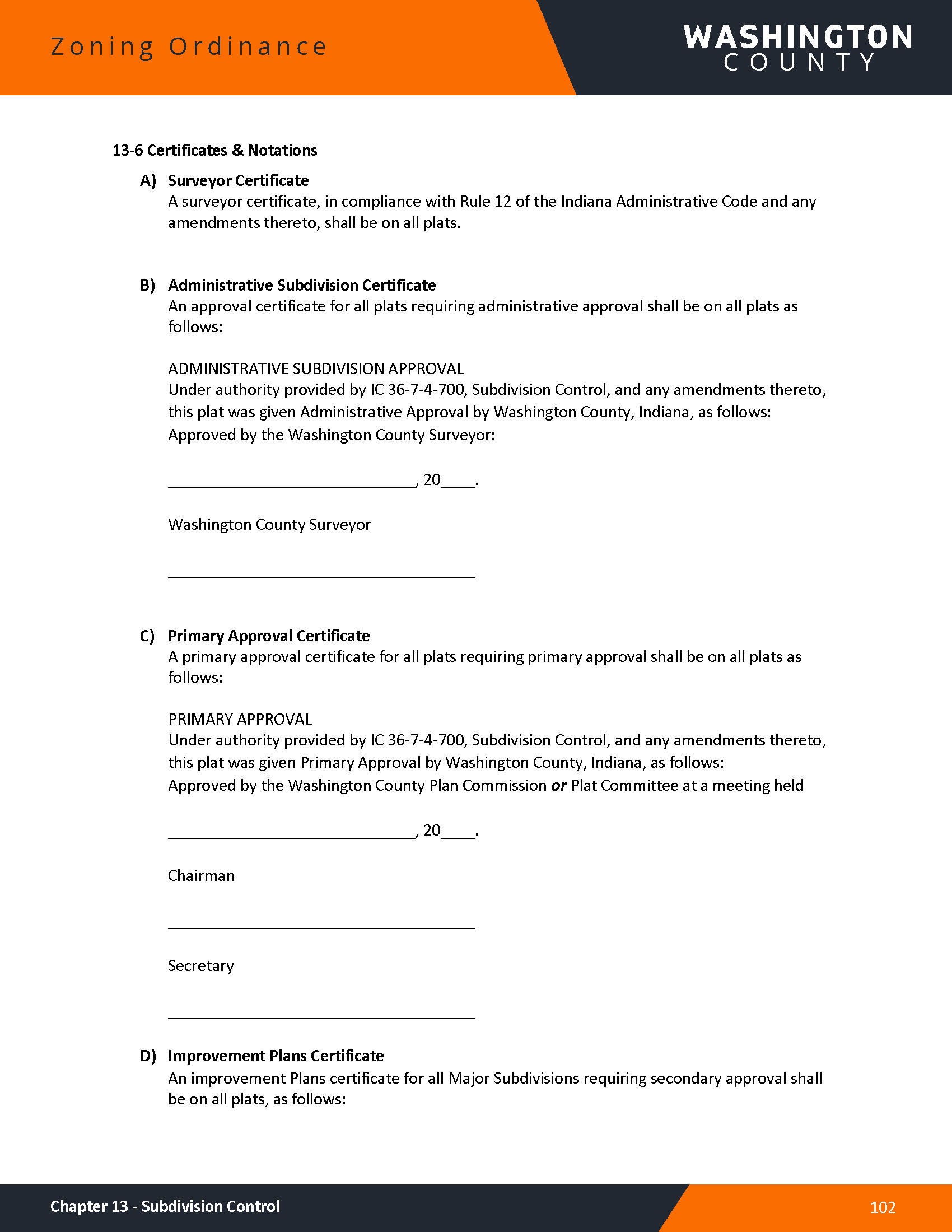 Washington County Zoning Ordinance1 12 25 Page 107